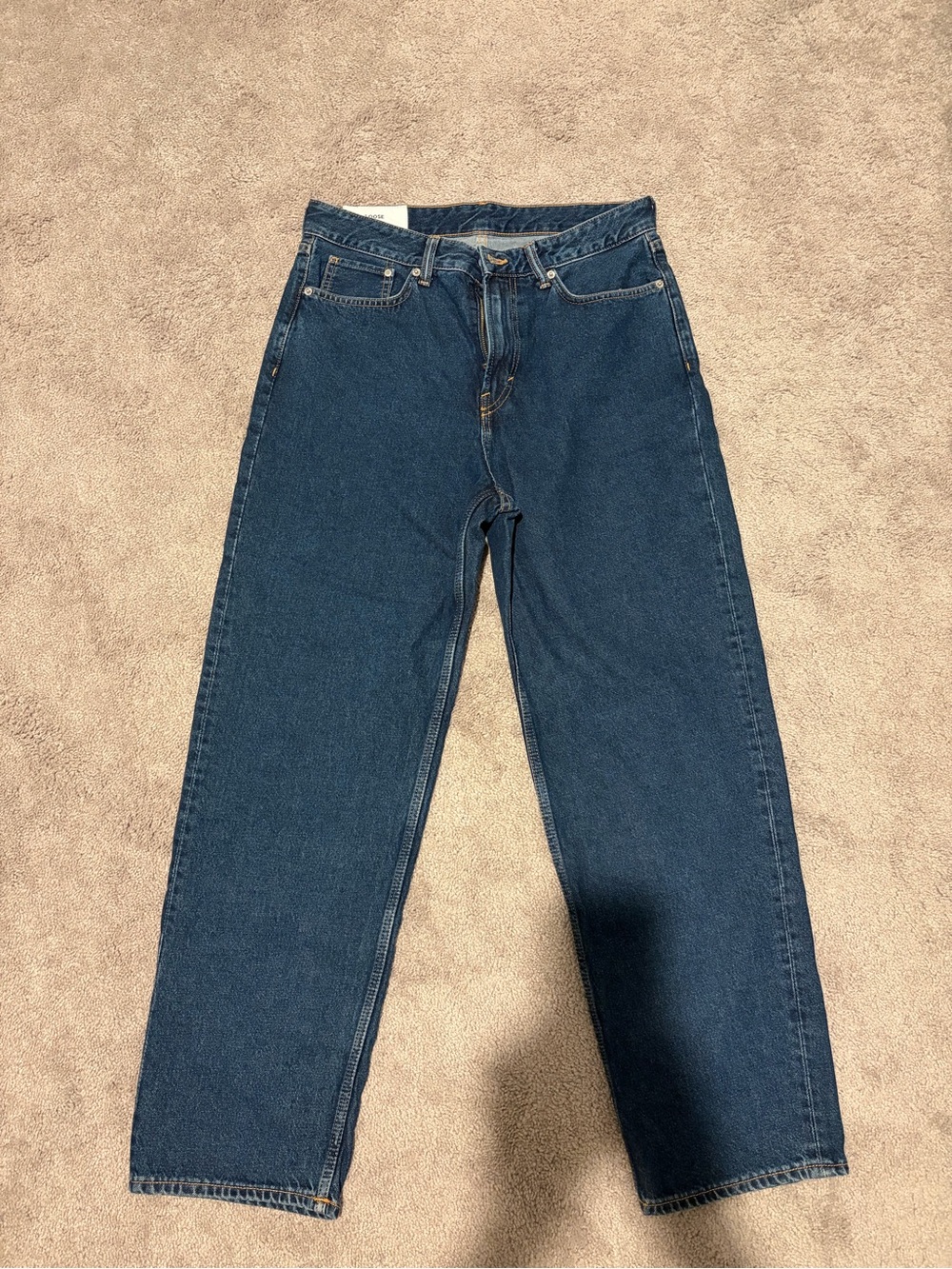 H&M Loose Ample Men's Jeans in Dark Blue Denim